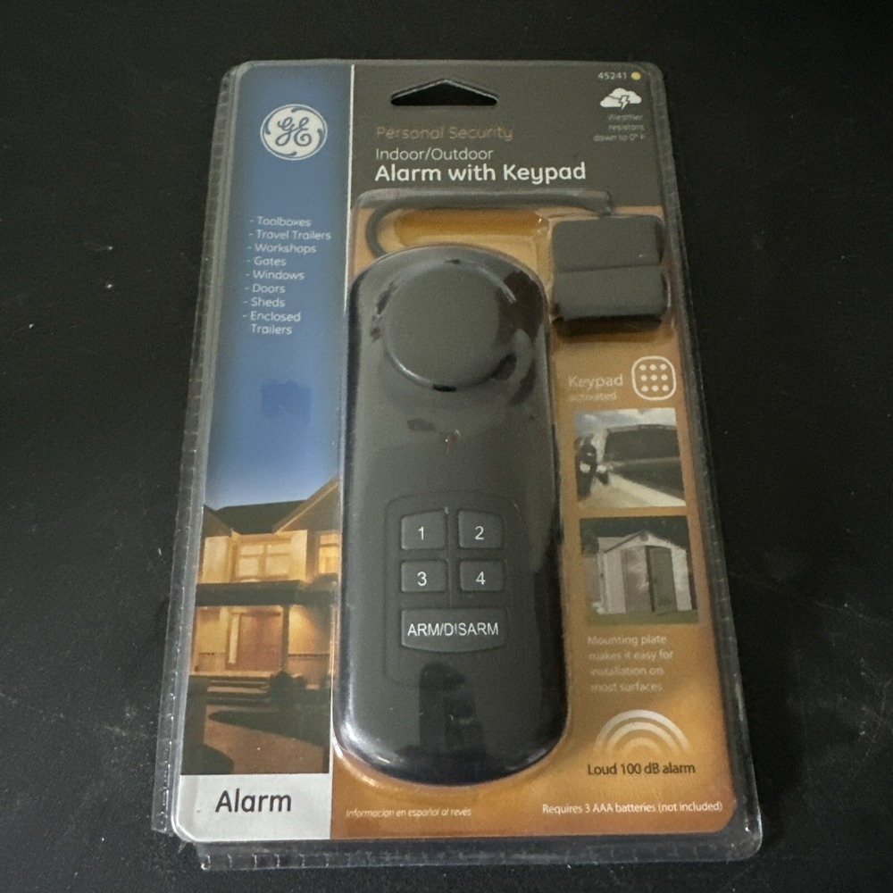 GE PERSONAL SECURITY INDOOR/ OUTDOOR ALARM‎ WITH KEYPAD Brand New Sealed